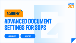 Advanced Document Settings for SOPs